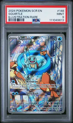 2024 POKEMON SCR EN-STELLAR CROWN ILLUSTRATION RARE #148 SQUIRTLE PSA 9 - Image 1