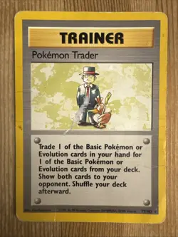 Pokemon TCG Pokemon Trader Base Set Rare 77/102 WOTC DMG - Image 1