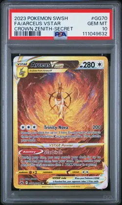 2023 POKEMON SWORD & SHIELD CROWN ZENITH SECRET FULL ART/ARCEUS VSTAR PSA 10 - Image 1