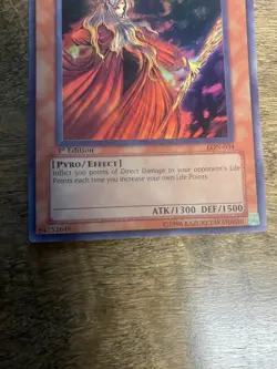 Yu-Gi-Oh! 1st Edition Fire Princess #LON-034 Light Play - Image 3