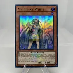 Yugioh Maiden of White 25LP-EN018 Ultra Rare with Stamp NM - Image 1