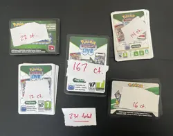Pokemon Code Card Lot - 231 Codes - Pokemon Live White Black Border Online Bulk - Image 2