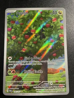 Applin 185/167 Sv06: Twilight Masquerade Holo IR NM Pokemon Card 2024 - Image 1