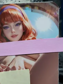 1/1 Only 1 Made Daphne Scooby Doo Full Spread NSFW Lonestar Customs Topless Card - Image 3