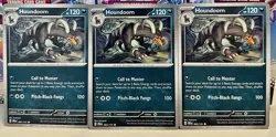 (Set Of 3) Pokemon Prismatic Evolution TCG Common Card - Houndoom (063/131) - Image 1