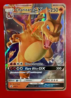 Pokemon TCG Charizard GX Black Star Promo Holo Card SM211 - Image 1
