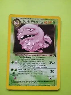 Pokemon TCG Team Rocket Dark Weezing Card 60HP Rare Holo #14/82 - Image 1