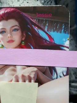 1/1 Only 1 Made Jessie Beach Full Spread Pokemon NSFW F/N Lonestar Customs Card - Image 3