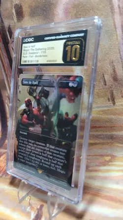 MTG Saw in Half #1755 🌈 Foil Borderless SLD Deadpool CGC Pristine 10 Pop 1 🔥 - Image 4