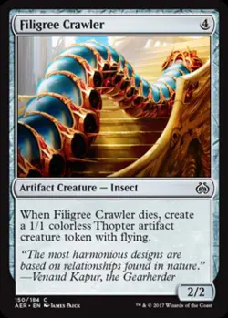 Filigree Crawler -Foil Light Play MTG Aether Revolt - Image 1
