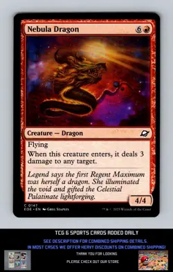Edge of Eternities #147 Nebula Dragon Common MTG - Image 1