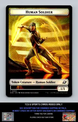 Edge of Eternities #2 / 8 Human Soldier Lander Double-Sided Token Token MTG - Image 2