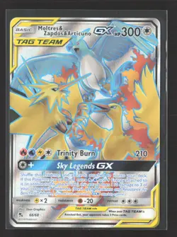 Pokemon 2019 Hidden Fates Moltres & Zapdos & Articuno GX TAG TEAM #66/68 - Image 1
