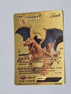 Charizard Gold V Evolution Pokemon Card Gold Foil Fan Art Card - Image 2
