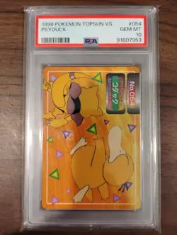 PSA 10 Psyduck Japanese Topsun Vs No 054 Pokemon Abra - Image 1