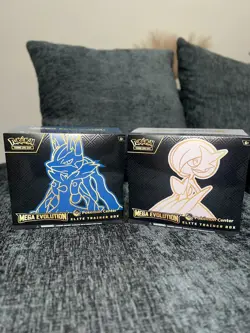🔥 POKEMON TCG MEGA EVOLUTION GARDEVOIR & LUCARIO POKEMON CENTER ETB BUNDLE - Image 1