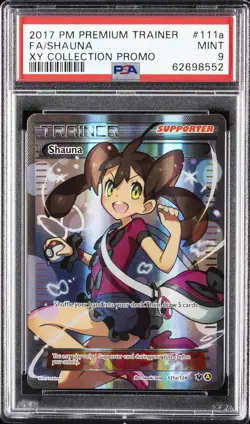 2017 POKEMON PREM TRAINER XY COLL PROMO #111A FULL ART/SHAUNA PSA 9 - Image 1