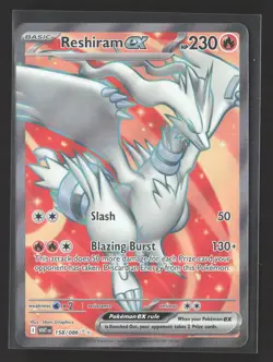 2025 Pokemon Scarlet & Violet White Flare Reshiram EX FA #158/86 - Image 1