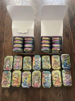 FACTORY SEALED Pokemon Scarlet Violet Prismatic Evolutions Mini Tin Lot Of 30 - Image 1