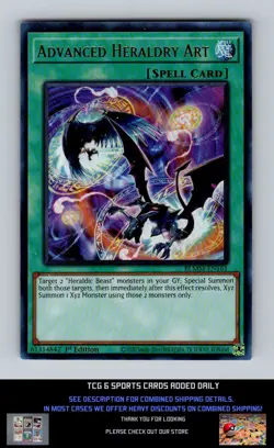Battles of Legend: Monster Mayhem Yugioh #BLMM-EN161 Advanced Heraldry Art NM+ - Image 1