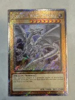 YUGIOH- Blue-Eyes White Dragon (8th Art) - RA04-EN108 - Platinum Secret Rare - Image 1
