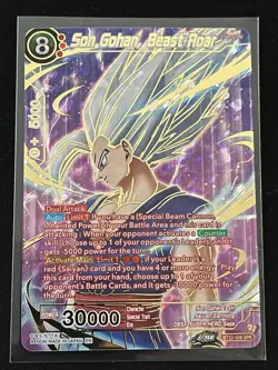 Dragon Ball Super Card Game Son Gohan Beast Roar SPR Foil Card BT22-9 - Image 1
