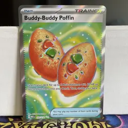 BUDDY-BUDDY POFFIN 167/132 FULL ART MEGA EVOLUTIONS POKEMON CARD - Image 1