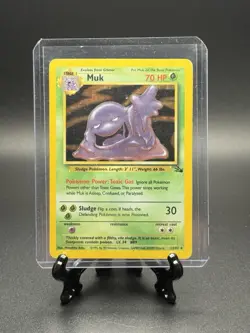 Muk 13/62 - Pokemon TCG Fossil Unlimited Holo Rare Card WotC LP - Image 1