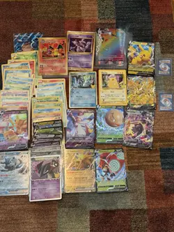 Pokemon Jumbo 42 Card Lot Charizard, Mewtwo, Pikachu V+Vmax, Blastoise GX - Image 1
