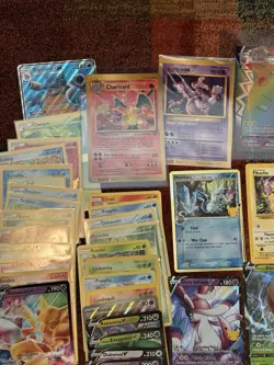Pokemon Jumbo 42 Card Lot Charizard, Mewtwo, Pikachu V+Vmax, Blastoise GX - Image 2