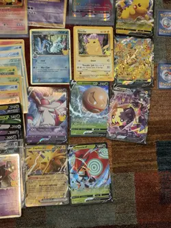 Pokemon Jumbo 42 Card Lot Charizard, Mewtwo, Pikachu V+Vmax, Blastoise GX - Image 4