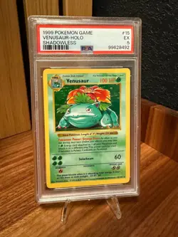 1999 Pokemon Card Venusaur 015/102 Base Set (Shadowless) Holo - PSA EX 5 - Image 1