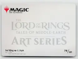 MTG The Lord Of The Rings Art Series Sol Ring x1 NM 76/81 Gold Stamped - Image 2