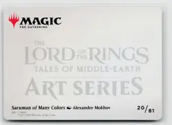 MTG The Lord Of The Rings Art Series Saruman Of Many Colors x1 NM 20/81 Gold - Image 2