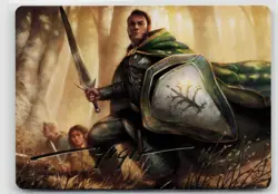 MTG The Lord Of The Rings Art Series Boromir, Warden Of The Tower x1 NM Gold - Image 1