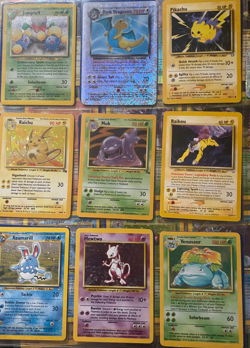 Vintage Pokemon TCG Lots 10 WOTC era 1999 To 2002 cards: Rares Holos Base Set! - Image 1