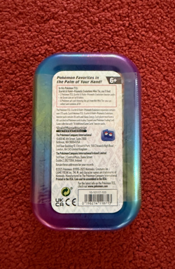 Pokemon TCG: Scarlet & Violet-Prismatic Evolutions Mini Tin - IN HAND - Vaporeon - Image 2