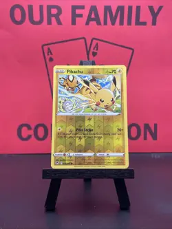 Pikachu 049/195 Silver Tempest Reverse Holo Common Pokemon TCG 2022 NM - Image 1