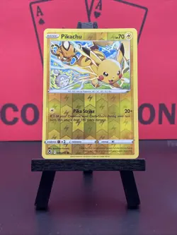 Pikachu 049/195 Silver Tempest Reverse Holo Common Pokemon TCG 2022 NM - Image 2