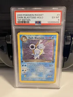 PSA 6 - 2000 Pokemon Rocket, Dark Blastoise-Holo, 1st Edition Ships F&F 🚛💨 - Image 2