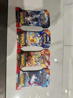 Pokemon TCG Surging Sparks 4 Pack Art Set sleeved booster pack - Image 2