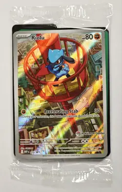 Riolu #010 Mega Evolution ETB Pokemon Center Promo Pack SEALED - Image 1