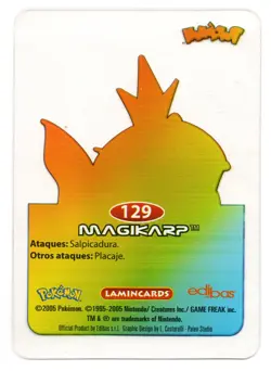 MAGIKARP #129 LAMINCARD COLECCION POKEMON LAMINCARDS 2005 EDIBAS (USADA) - Image 2