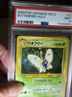 Butterfree Neo 2 #12 Japanese Holo 2000 Pokemon PSA 9 DBL SWIRL💥 - Image 5