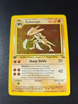 Pokemon TCG Kabutops Fossil 9 Holo 1st Edition Holo Rare - Image 1