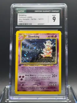 CGC 9 MINT ✨ - Slowking 14/111 Neo Genesis Holo 1st Edition - 2000 Pokemon - Image 1