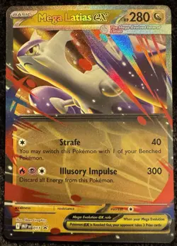 Pokemon TCG Mega Latias EX #011, Black Star Promo, Double Rare, Mega Evolutions - Image 1
