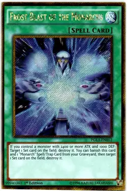 Frost Blast of the Monarchs PGL3-EN012 1st Gold Secret LP Yu-Gi-Oh! DNA GAMES - Image 1