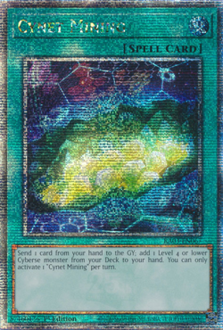 YUGIOH CYNET MINING 1ST EDITION QUARTER CENTURY SECRET RARE NM RA03-EN067 - Image 1