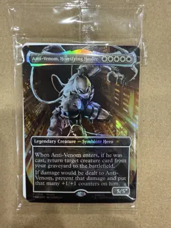 Marvel Legends Magic the Gathering Horrific Healer Agent Anti Venom Card New - Image 1